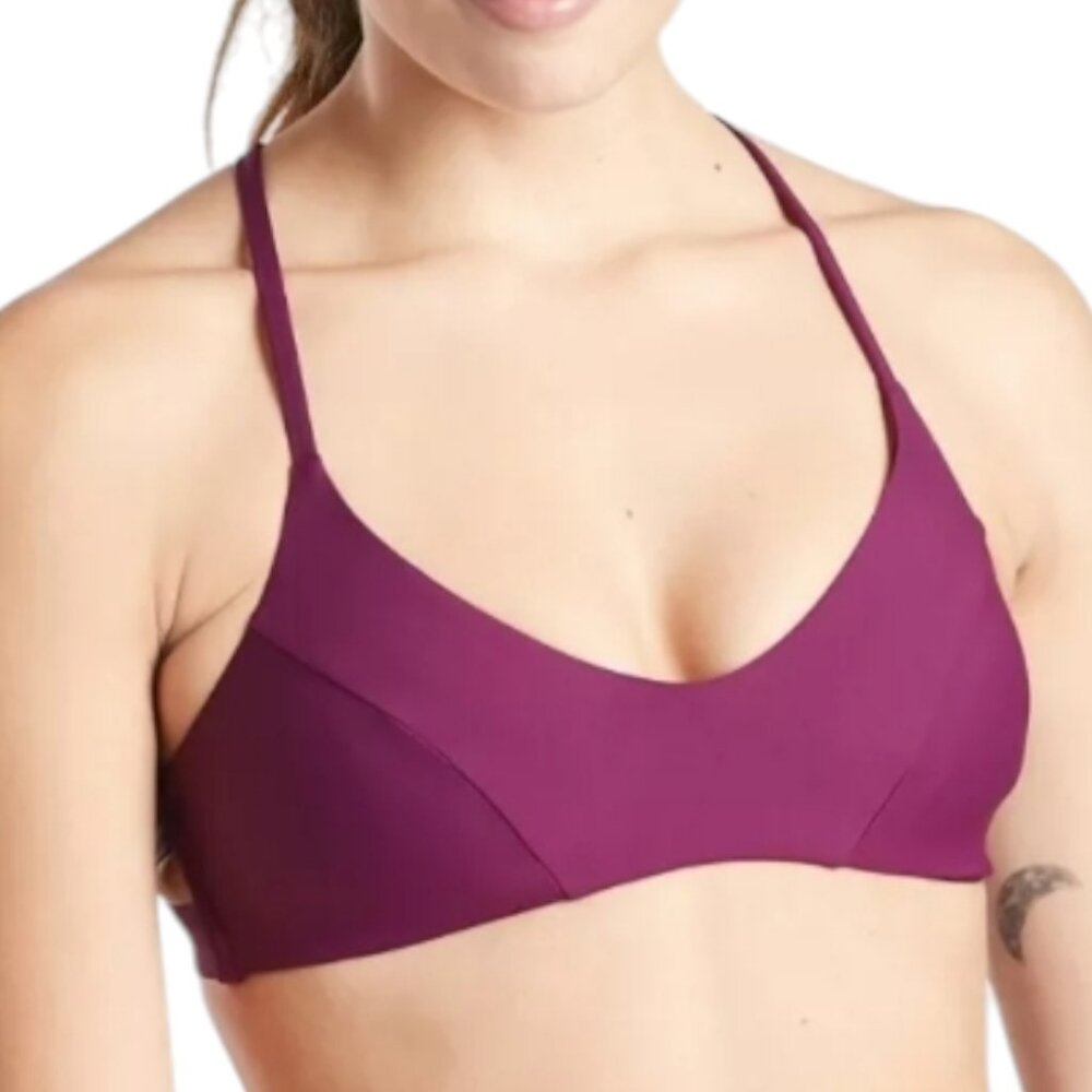 Athleta Plum Triangle Bikini Top A-C  NWT